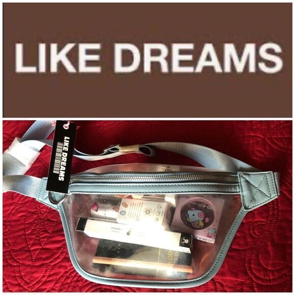 LIKE DREAMS - NWT Clear Belt Bag & 10 "Mystery" Cosmetics/The Creme Shop & More - Picture 1 of 12